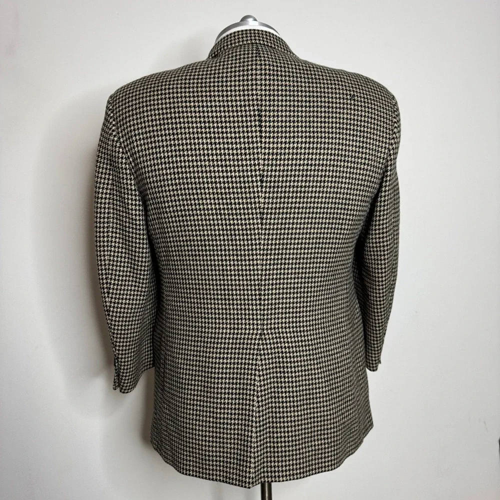 Southwick for Harrison LTD Houndstooth‎ Wool Blazer Jacket Size 43R